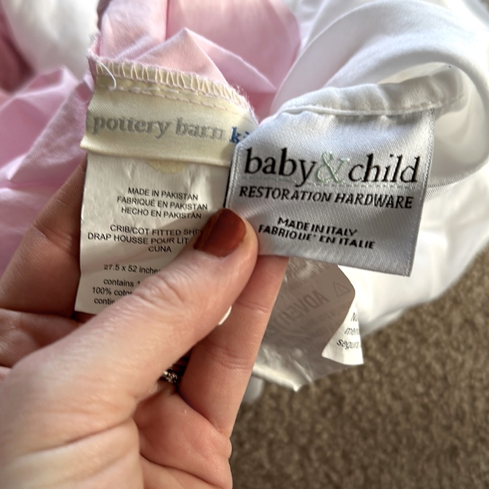 Pottery Barn and Restoration Hardware Crib Sheets